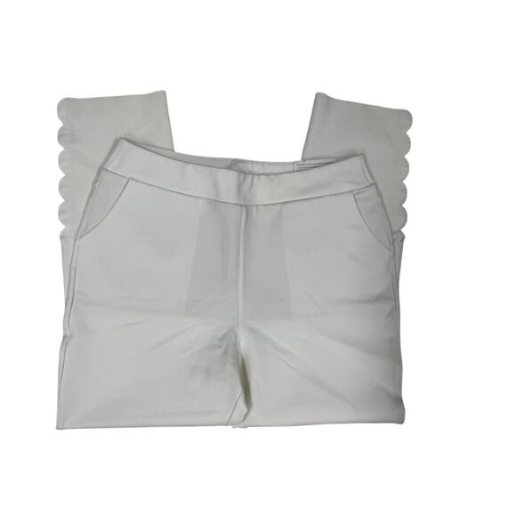 NWT Soft Surroundings White Sadie Scalloped Ankle Pants Size Tall L - Picture 4 of 7